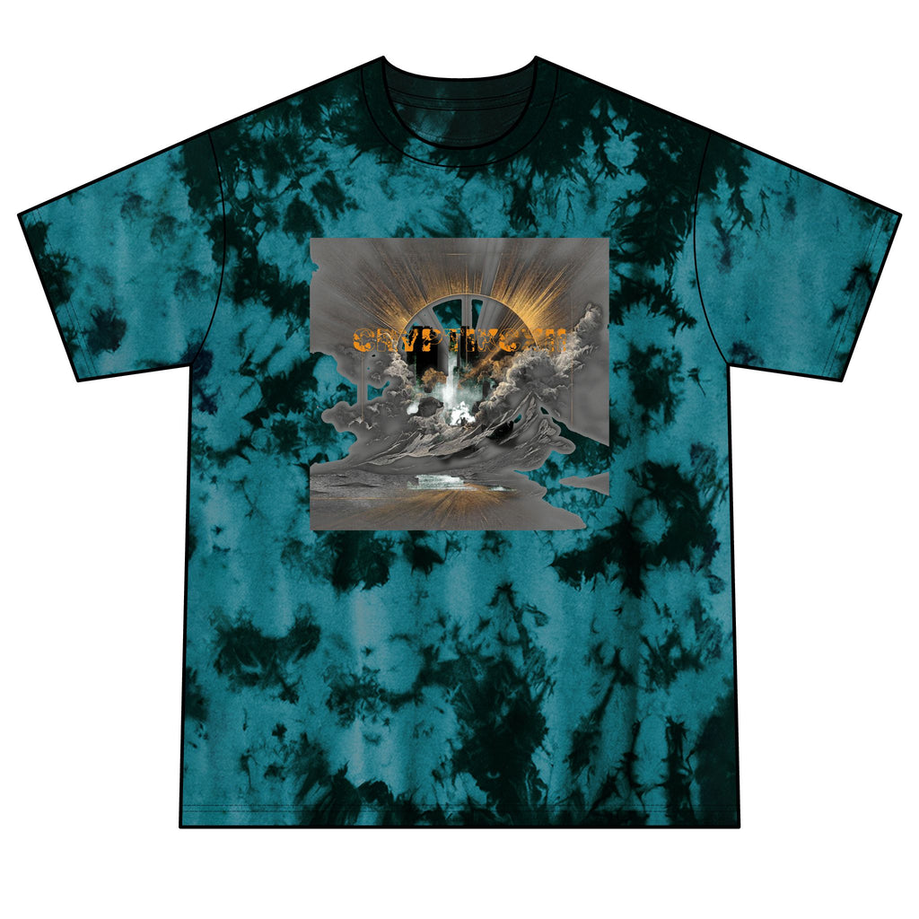 CRYPTIK93 TIEDIE TURQOUIS HORIZON T SHIRT