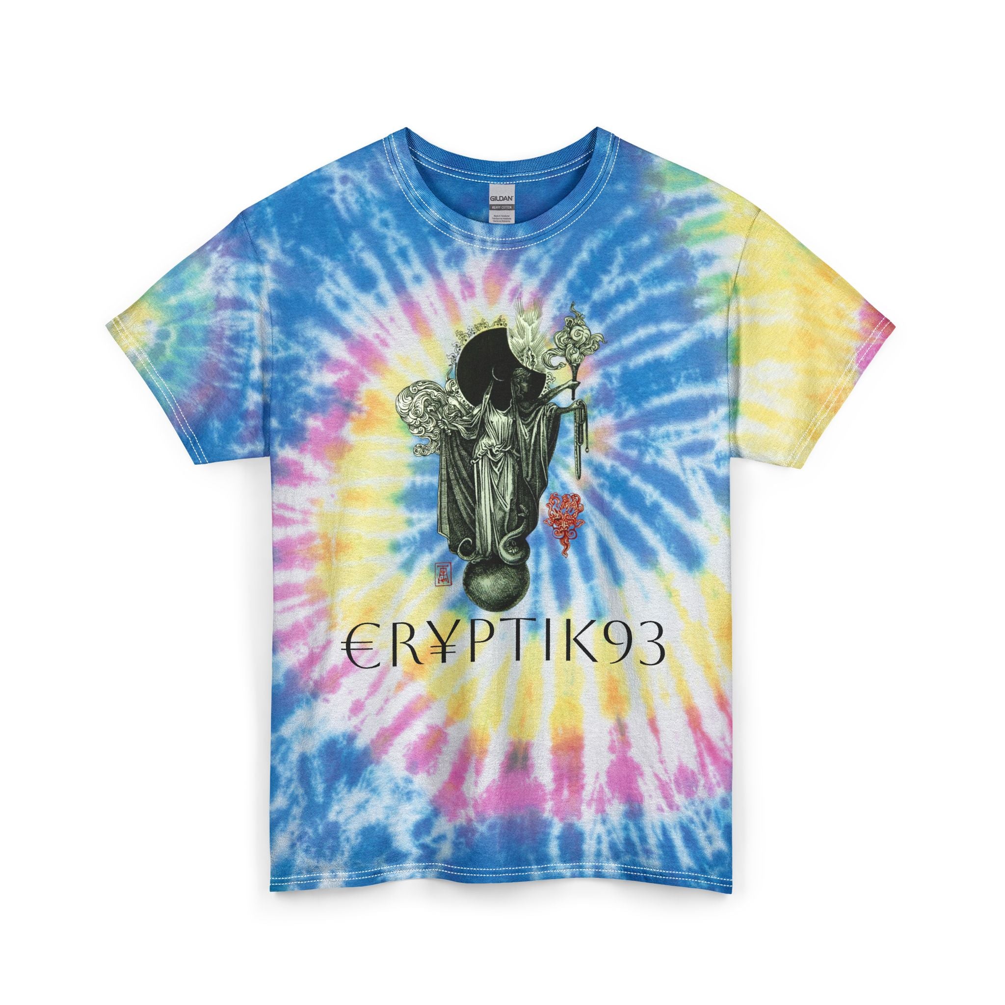 €ꋪ¥ꉣ꓄ꀤꀘ93 "BANISHED" TIE DIE T SHIRT -ENCRYPTED COLLECTION