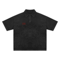 CRYPTIK93 Heavyweight Snow-Washed Polo T-Shirt