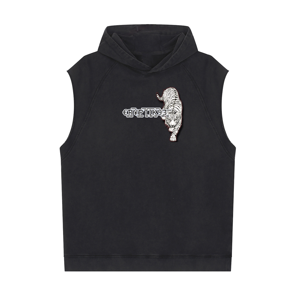 Snow Washed Sleeveless Hoodie