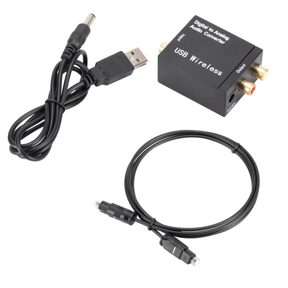 USB DAC Amplifier With Bluetooth Digital To Analog Audio Converter Optical Fiber Toslink Coaxial Signal To RCA R/L Audio Decoder