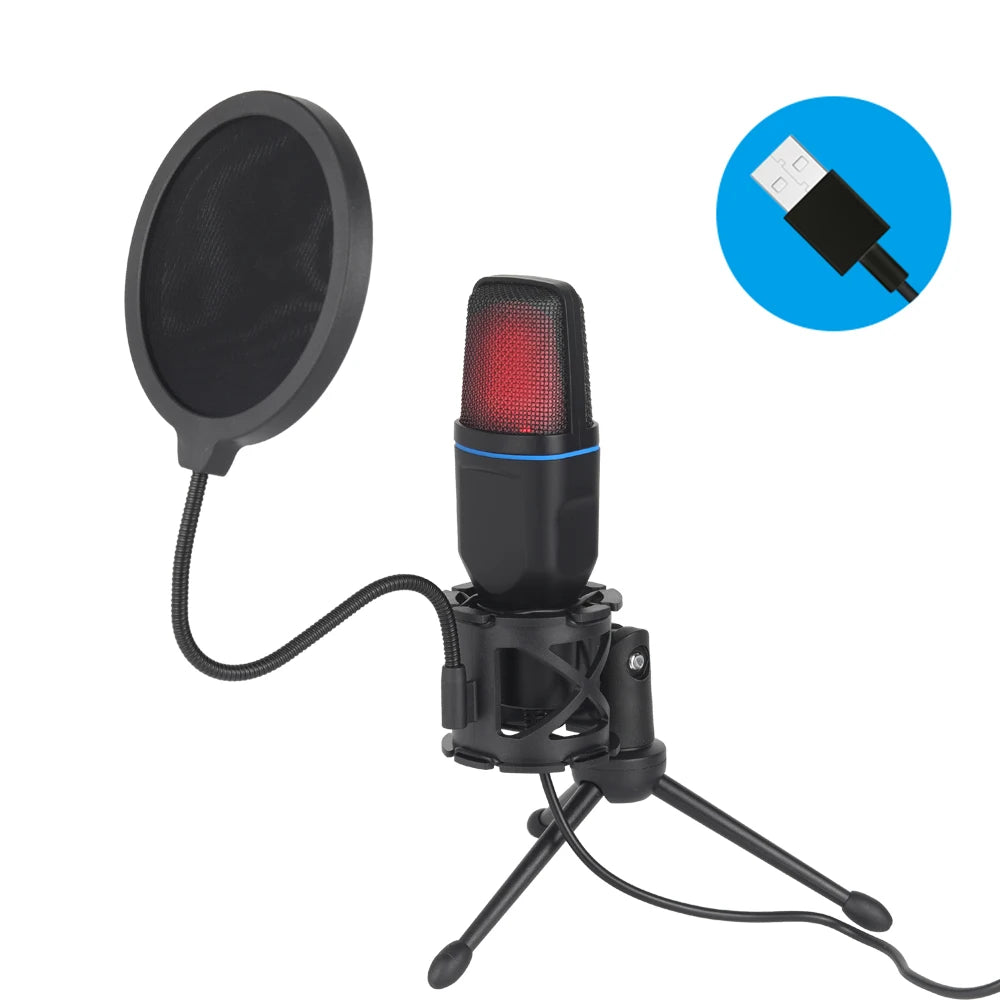 Omega House Beats USB Microphone RGB Condenser Gaming Mic