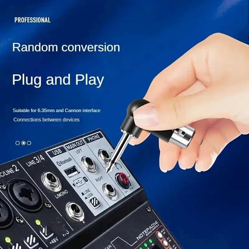 XLR Male to 6.35mm (1/4 Inch) Female Adapter - 3-Pin Balanced Audio Interface,Suitable for Microphones,Speakers,Audio Interfaces