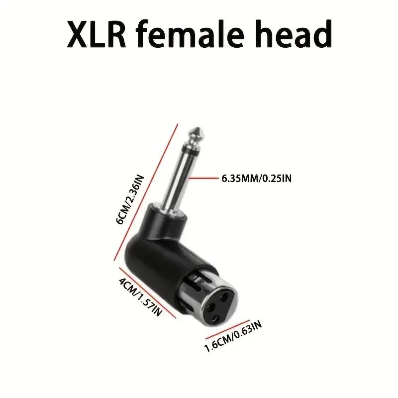 XLR Male to 6.35mm (1/4 Inch) Female Adapter - 3-Pin Balanced Audio Interface,Suitable for Microphones,Speakers,Audio Interfaces