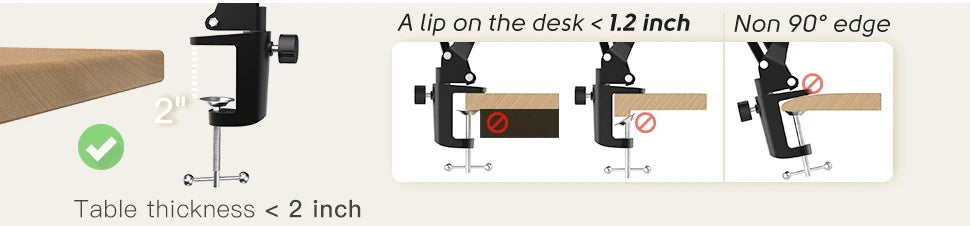 FIFINE Microphone Arm Boom,Adjustable Suspension Boom with Heavy Duty Clamp,Scissor Mic Stand for Recording,Gaming,K688 K658-CS1