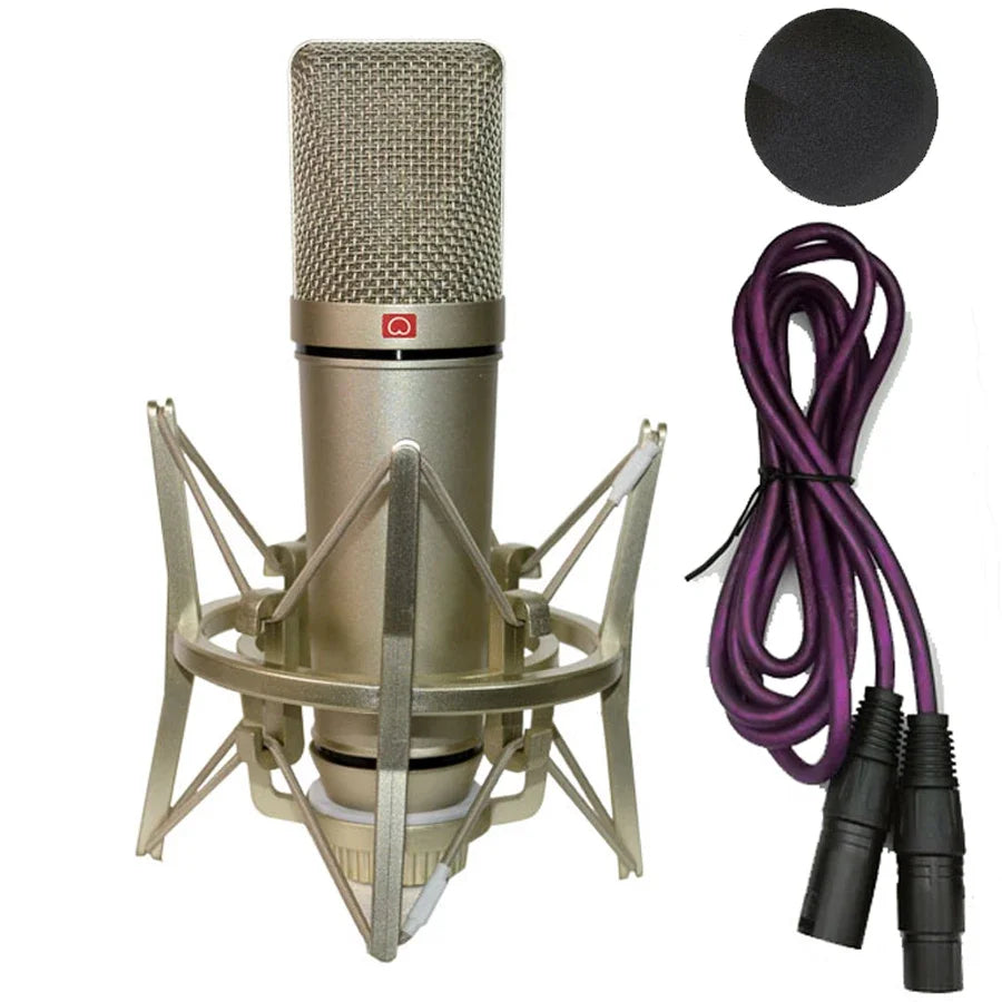 Condenser Microphone Professional Mic Recording Studio Sound For PC Computer Laptop Wired Karaoke Stand Mikrofon Audio Sing Mike