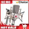 102 Diaphragm Recording Condenser Microphone for Studio Professional Studio in Wired Singing Studios,Metal Microphone