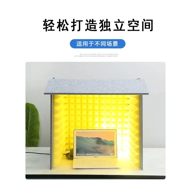 Portable Desktop Recording Studio Noise Reduction Cover for Home Office Reading Sound Insulation