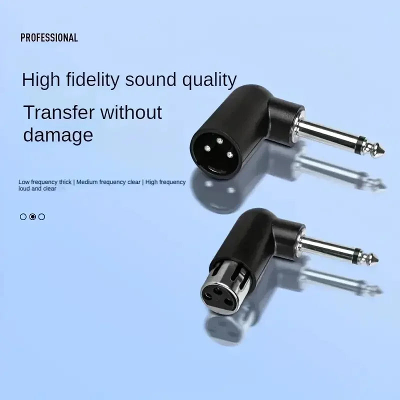 XLR Male to 6.35mm (1/4 Inch) Female Adapter - 3-Pin Balanced Audio Interface,Suitable for Microphones,Speakers,Audio Interfaces
