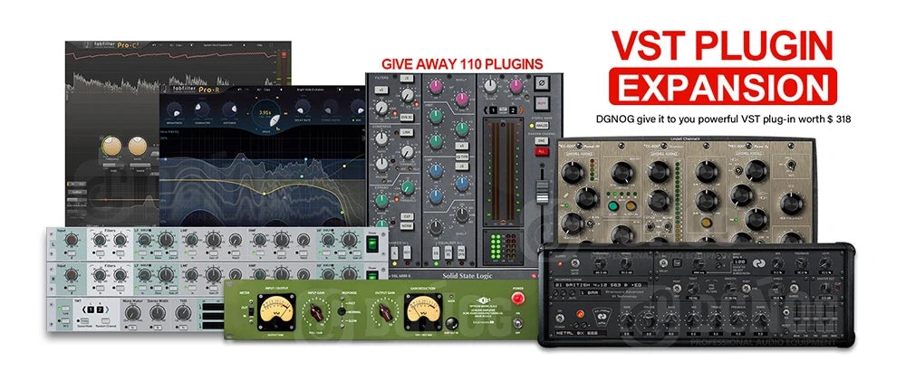 UC22 Audio Interface Sound Card 24-bit/192KHz AD Converter, Electric Guitar Live Recording Professional Studio Singing, Podcast