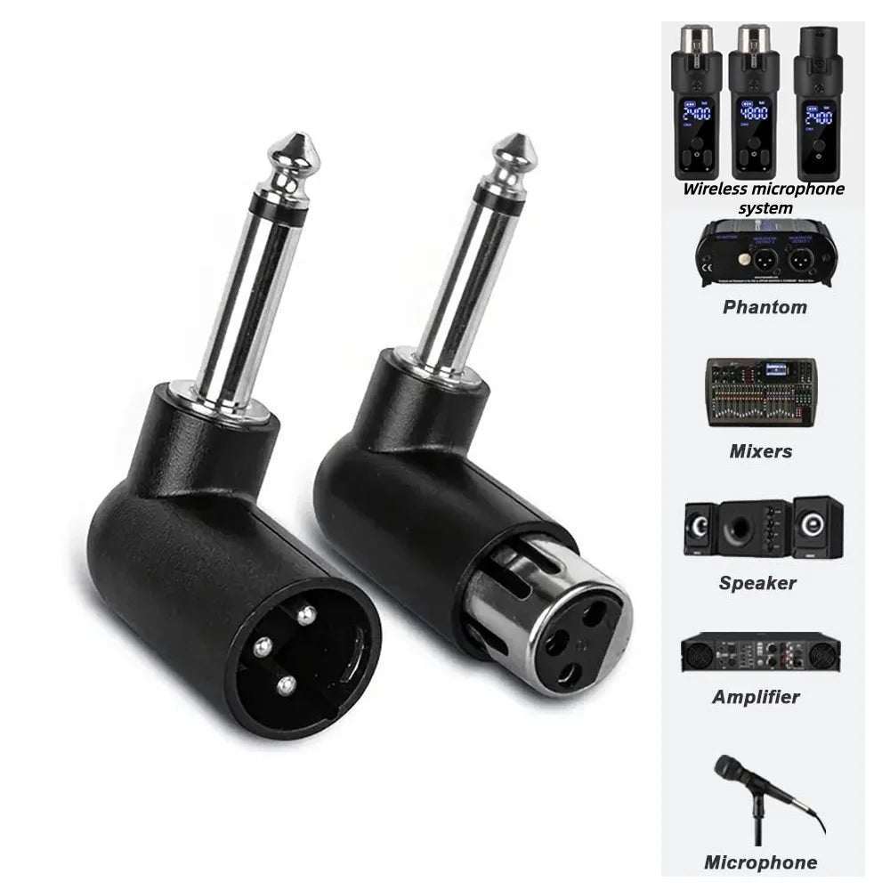 XLR Male to 6.35mm (1/4 Inch) Female Adapter - 3-Pin Balanced Audio Interface,Suitable for Microphones,Speakers,Audio Interfaces