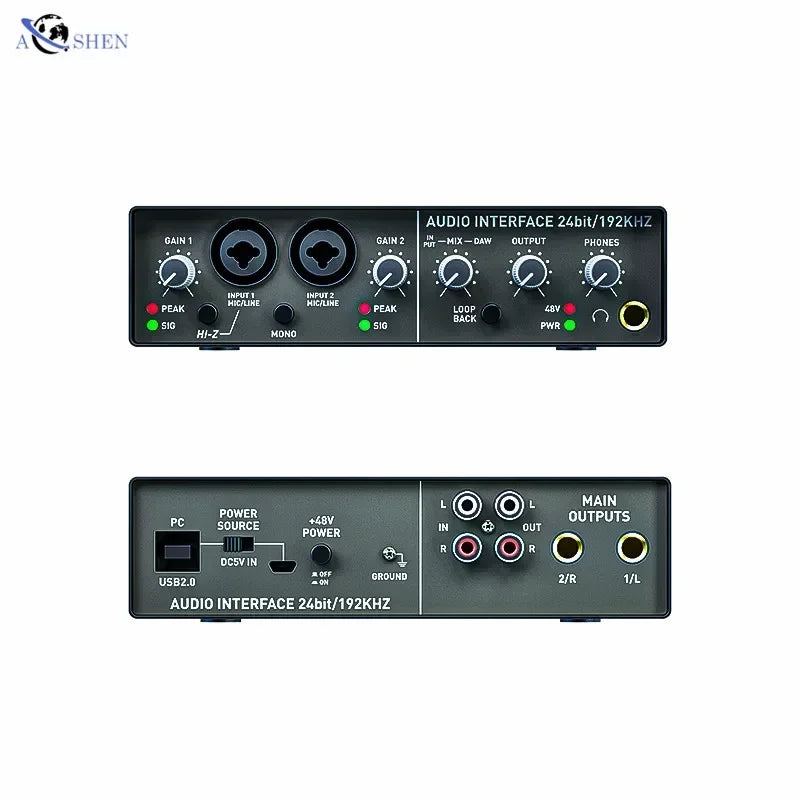 Omega House Beats Audio Interface USB 2-Channel Carbon Gray/Black