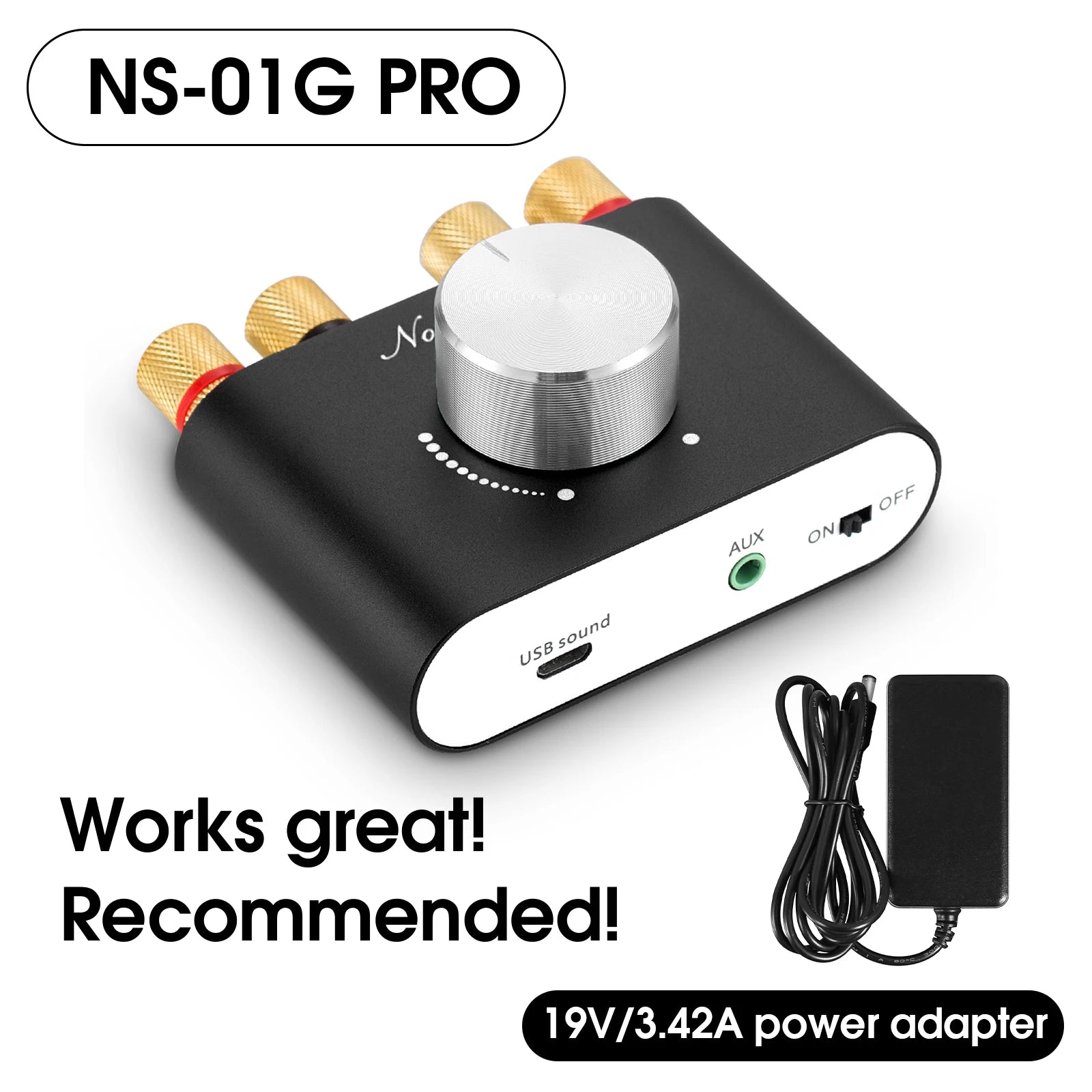 Douk Audio HiFi Bluetooth 5.0 Power Amplifier Mini TPA3116 Digital Class D Desk Stereo Audio Amp for Home Car 50W + 50W