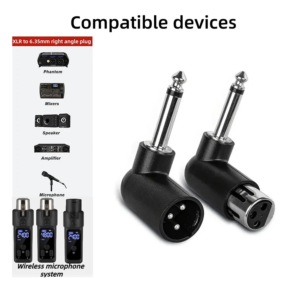 XLR Male to 6.35mm (1/4 Inch) Female Adapter - 3-Pin Balanced Audio Interface,Suitable for Microphones,Speakers,Audio Interfaces